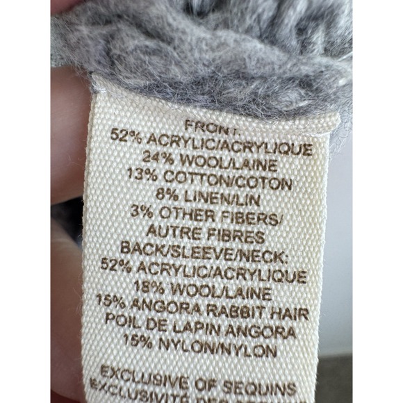 Free People Gray and Blue V-Neck Sweater - Picture 8 of 9